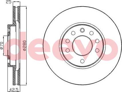 DEEVO BD33840 - Əyləc Diski furqanavto.az