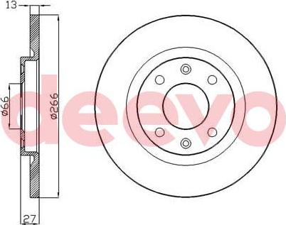 DEEVO BD33300 - Əyləc Diski furqanavto.az