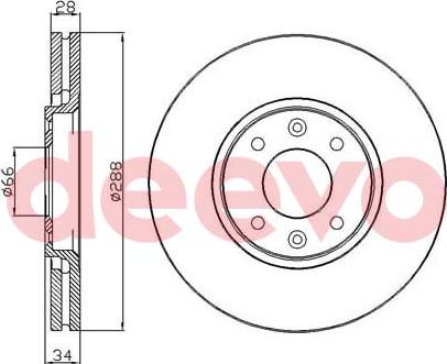 DEEVO BD33320 - Əyləc Diski furqanavto.az