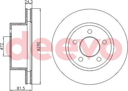 DEEVO BD33260 - Əyləc Diski furqanavto.az