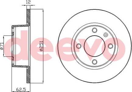 DEEVO BD32900 - Əyləc Diski furqanavto.az