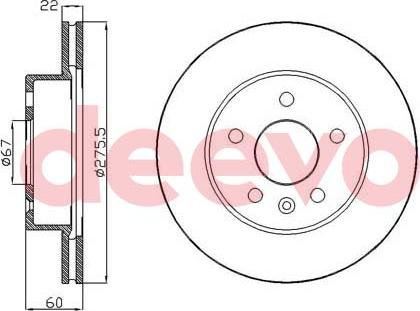 DEEVO BD32980 - Əyləc Diski furqanavto.az