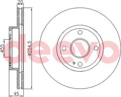 DEEVO BD32440 - Əyləc Diski furqanavto.az