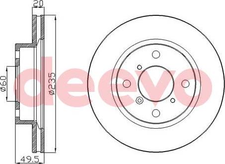 DEEVO BD32540 - Əyləc Diski furqanavto.az