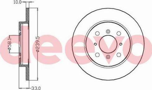 DEEVO BD32500 - Əyləc Diski furqanavto.az