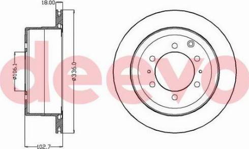 DEEVO BD32580 - Əyləc Diski furqanavto.az