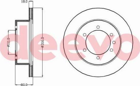 DEEVO BD32520 - Əyləc Diski furqanavto.az