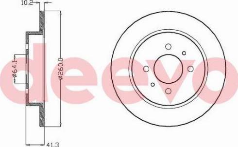 DEEVO BD32680 - Əyləc Diski furqanavto.az