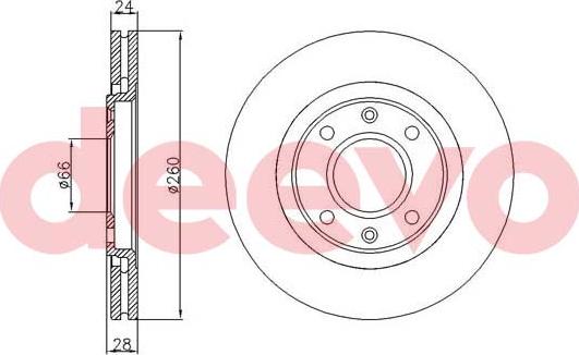 DEEVO BD32140 - Əyləc Diski furqanavto.az