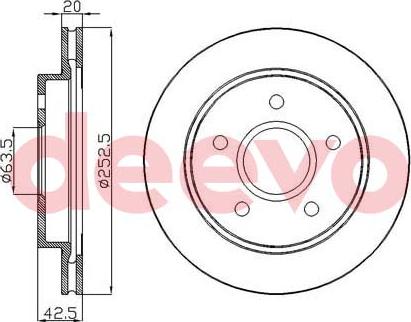 DEEVO BD32120 - Əyləc Diski furqanavto.az