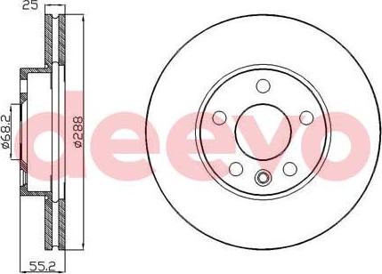 DEEVO BD32820 - Əyləc Diski furqanavto.az