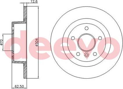 DEEVO BD32340 - Əyləc Diski furqanavto.az