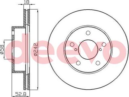 DEEVO BD32760 - Əyləc Diski furqanavto.az