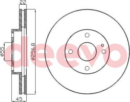 DEEVO BD29060 - Əyləc Diski furqanavto.az