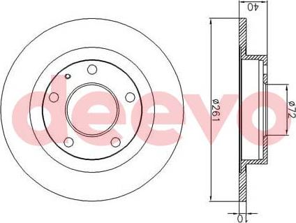 DEEVO BD29140 - Əyləc Diski furqanavto.az