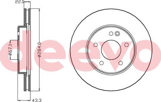 DEEVO BD29180 - Əyləc Diski furqanavto.az