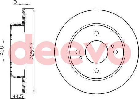 DEEVO BD29220 - Əyləc Diski furqanavto.az