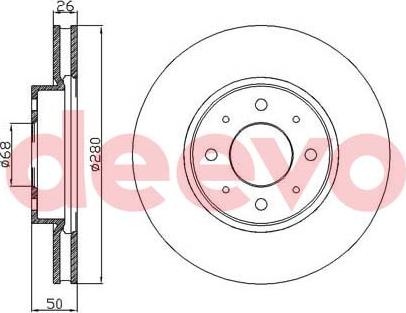 DEEVO BD29700 - Əyləc Diski furqanavto.az