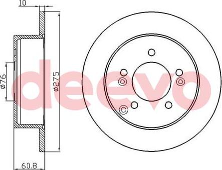 DEEVO BD24520 - Əyləc Diski furqanavto.az