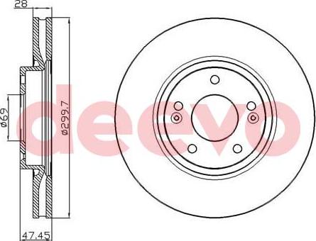 DEEVO BD24140 - Əyləc Diski furqanavto.az