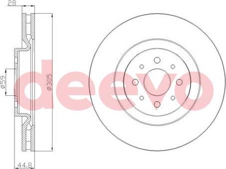 DEEVO BD24380 - Əyləc Diski furqanavto.az