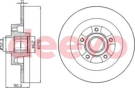 DEEVO BD24780 - Əyləc Diski furqanavto.az