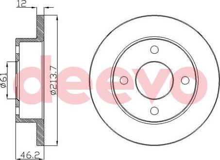 DEEVO BD25420 - Əyləc Diski furqanavto.az