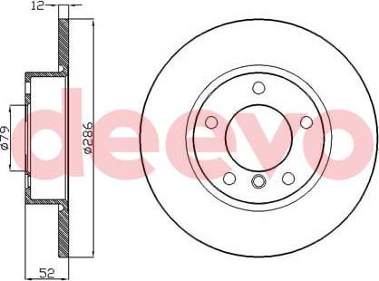 DEEVO BD25680 - Əyləc Diski furqanavto.az