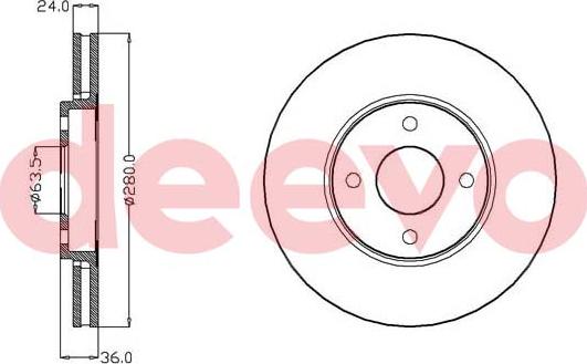 DEEVO BD25620 - Əyləc Diski furqanavto.az