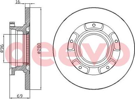 DEEVO BD25060 - Əyləc Diski furqanavto.az