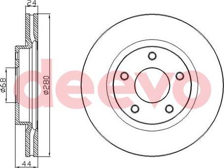 DEEVO BD25080 - Əyləc Diski furqanavto.az