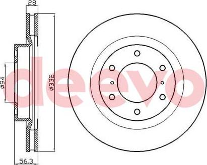 DEEVO BD25160 - Əyləc Diski furqanavto.az