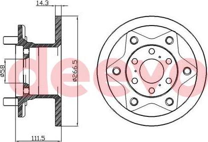 DEEVO BD25800 - Əyləc Diski furqanavto.az