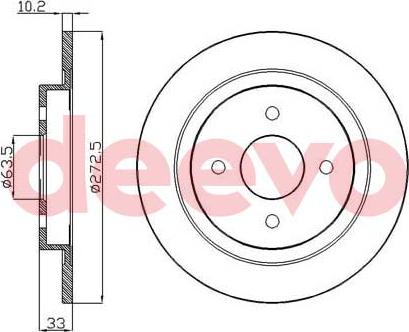 DEEVO BD25820 - Əyləc Diski furqanavto.az