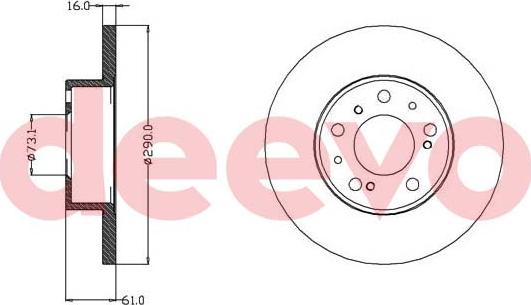 DEEVO BD25360 - Əyləc Diski furqanavto.az