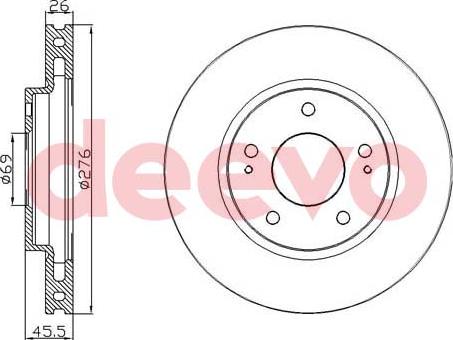 DEEVO BD25320 - Əyləc Diski furqanavto.az