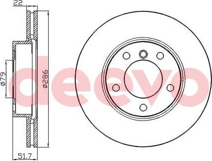 DEEVO BD25700 - Əyləc Diski furqanavto.az