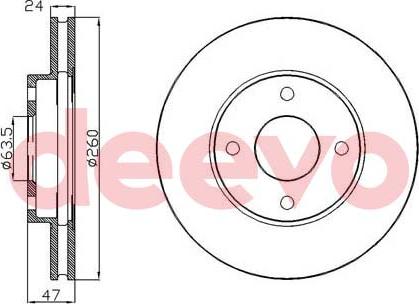 DEEVO BD26940 - Əyləc Diski furqanavto.az