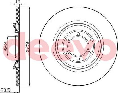 DEEVO BD26600 - Əyləc Diski furqanavto.az