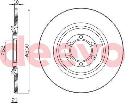 DEEVO BD26620 - Əyləc Diski furqanavto.az