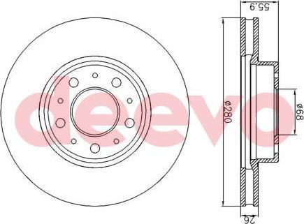 DEEVO BD26860 - Əyləc Diski furqanavto.az