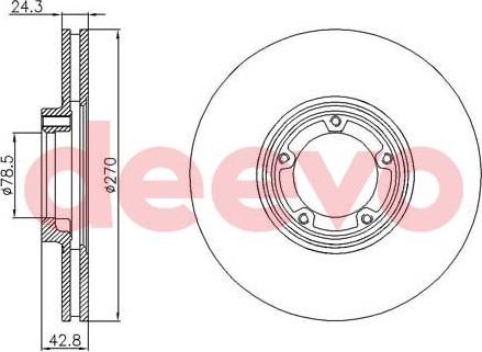 DEEVO BD26800 - Əyləc Diski furqanavto.az