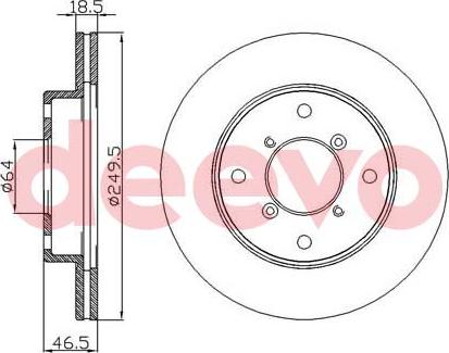 DEEVO BD26200 - Əyləc Diski furqanavto.az