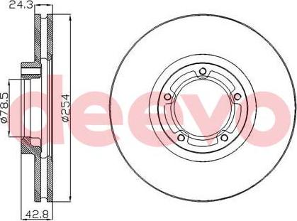 DEEVO BD26780 - Əyləc Diski furqanavto.az