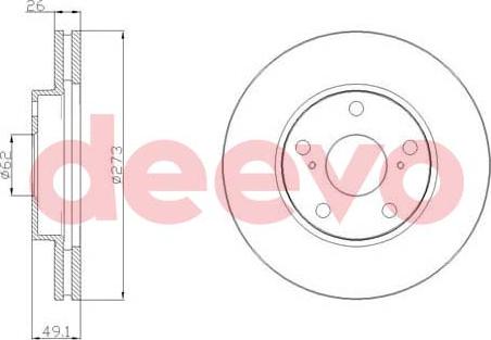 DEEVO BD21400 - Əyləc Diski furqanavto.az