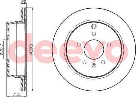 DEEVO BD21500 - Əyləc Diski furqanavto.az