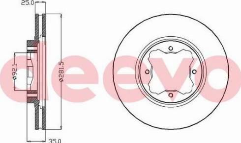 DEEVO BD28940 - Əyləc Diski furqanavto.az