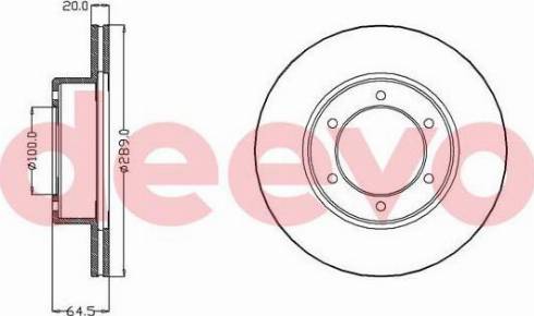 DEEVO BD28480 - Əyləc Diski furqanavto.az