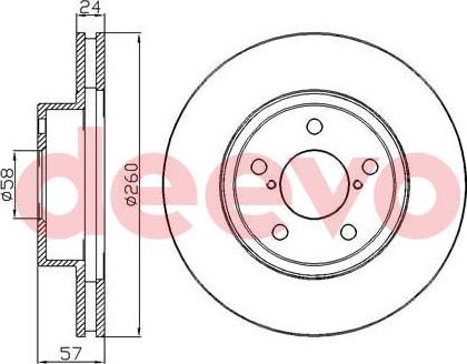 DEEVO BD28420 - Əyləc Diski furqanavto.az