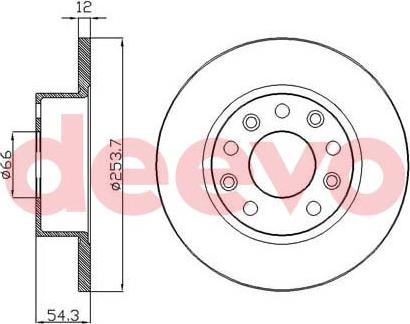 DEEVO BD28560 - Əyləc Diski furqanavto.az